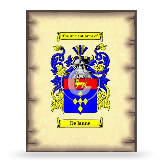 De laune Coat of Arms Print